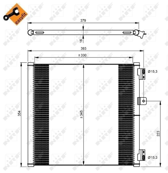 Kondensator, Klimaanlage NRF 350204