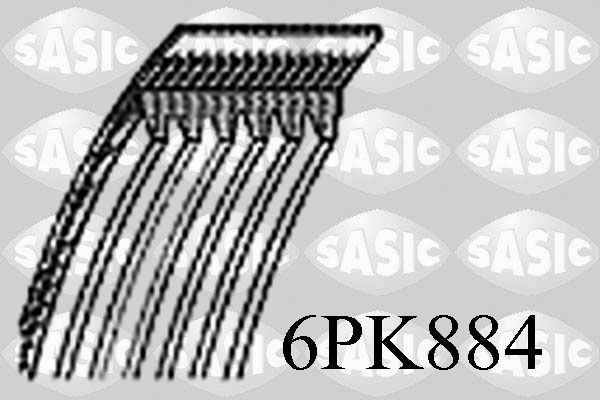 Keilrippenriemen SASIC 6PK884