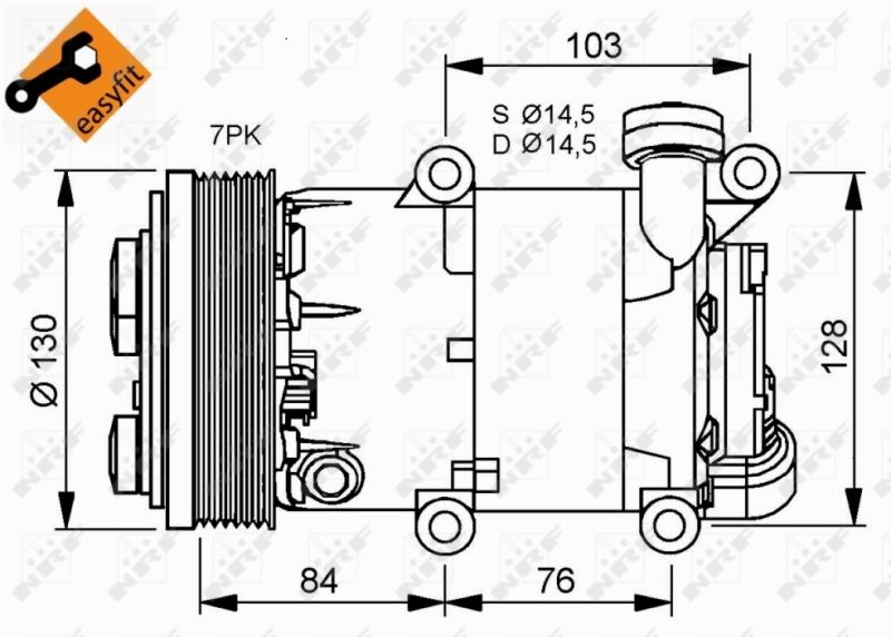 Kompressor, Klimaanlage NRF 32410