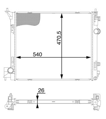 Kühler, Motorkühlung MAHLE CR1594000S