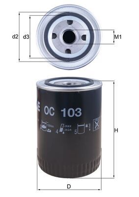 Ölfilter MAHLE OC103