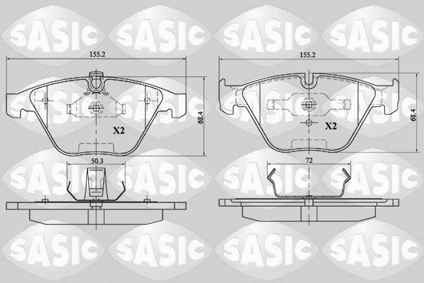 Bremsbelagsatz, Scheibenbremse SASIC 6216104