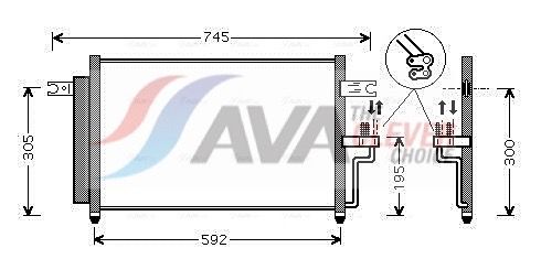 Kondensator, Klimaanlage AVA QUALITY COOLING HYA5082D