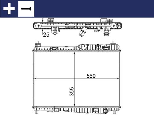 Kühler, Motorkühlung MAHLE CR1135000S