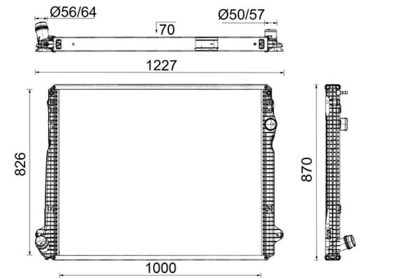 Kühler, Motorkühlung MAHLE CR2452000P