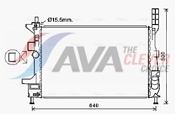 Kühler, Motorkühlung AVA QUALITY COOLING FD2602