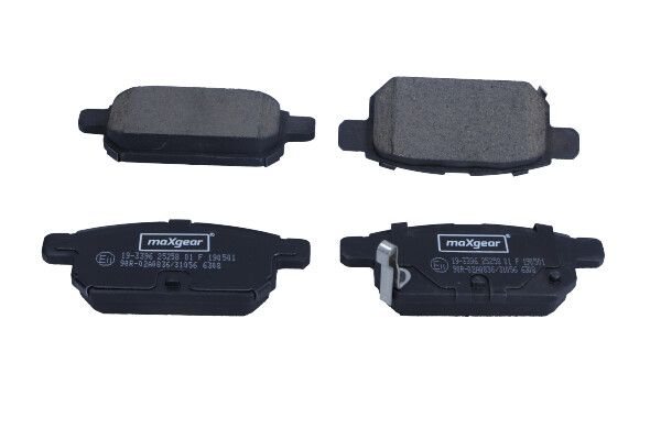 Bremsbelagsatz, Scheibenbremse MAXGEAR 19-3396