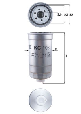 Kraftstofffilter MAHLE KC103