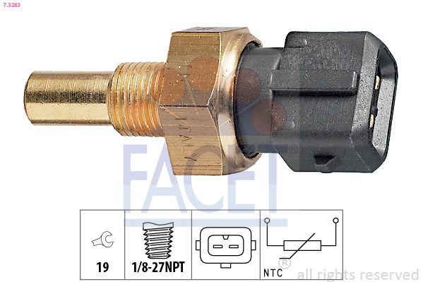 Sensor, Kühlmitteltemperatur FACET 7.3283