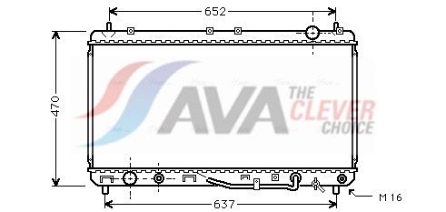Kühler, Motorkühlung AVA QUALITY COOLING TO2232
