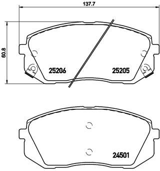 Bremsbelagsatz, Scheibenbremse BREMBO P 30 056