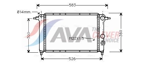 Kühler, Motorkühlung AVA QUALITY COOLING RT2065