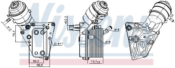 Ölkühler, Motoröl NISSENS 91347