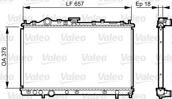 Kühler, Motorkühlung VALEO 732612