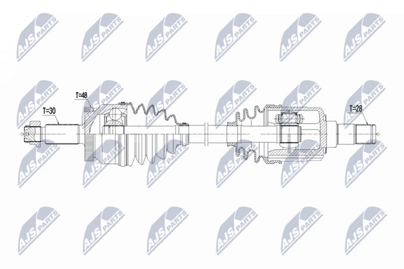 Antriebswelle (Gelenkwelle) NTY NPW-HY-642