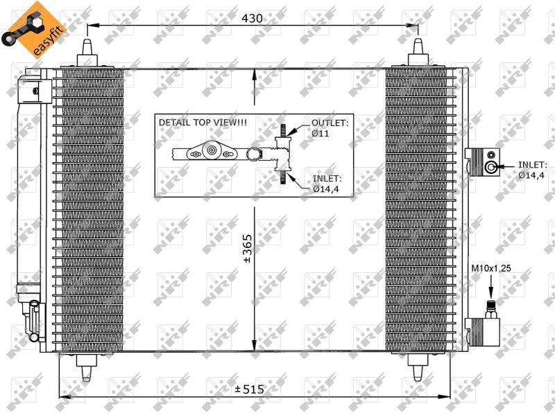 Kondensator, Klimaanlage NRF 35649