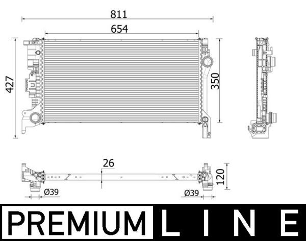 Kühler, Motorkühlung MAHLE CR2335000P