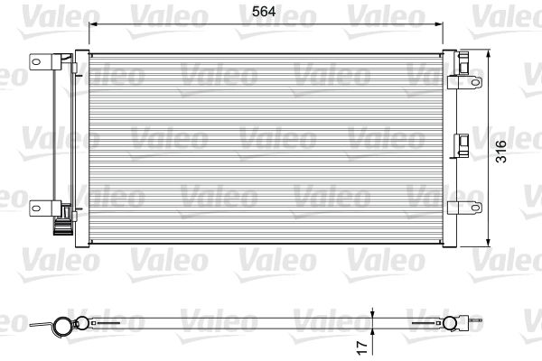 Kondensator, Klimaanlage VALEO 814401