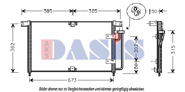 Kondensator, Klimaanlage AKS DASIS 512009N