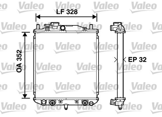 Kühler, Motorkühlung VALEO 734208