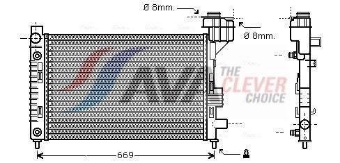 Kühler, Motorkühlung AVA QUALITY COOLING MSA2248