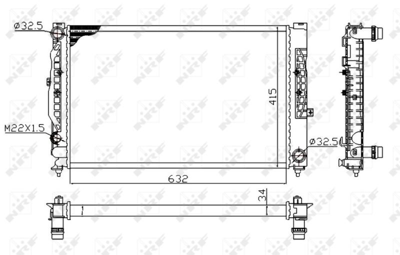 Kühler, Motorkühlung NRF 539504A