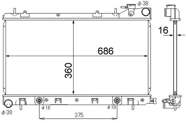Kühler, Motorkühlung MAHLE CR1874000S