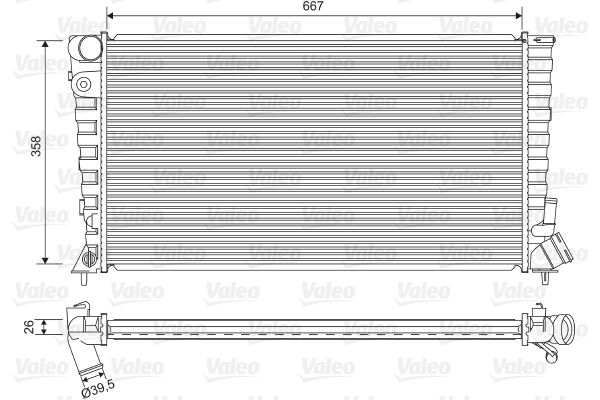 Kühler, Motorkühlung VALEO 732518