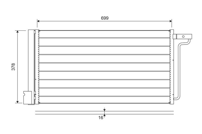 Klimakondensator Klimakühler VALEO 822727