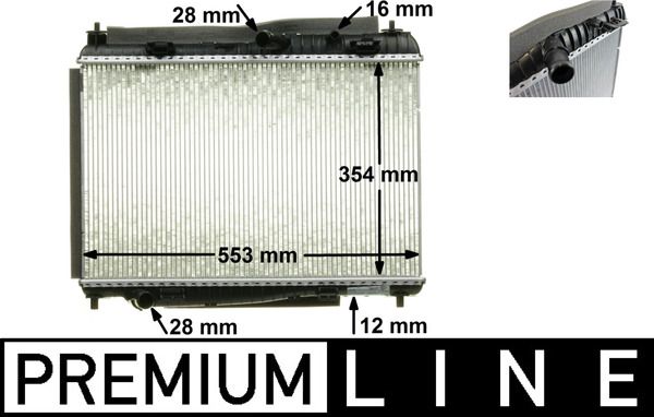 Kühler, Motorkühlung MAHLE CR87000P