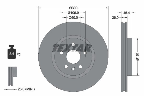 Bremsscheibe TEXTAR 92277203