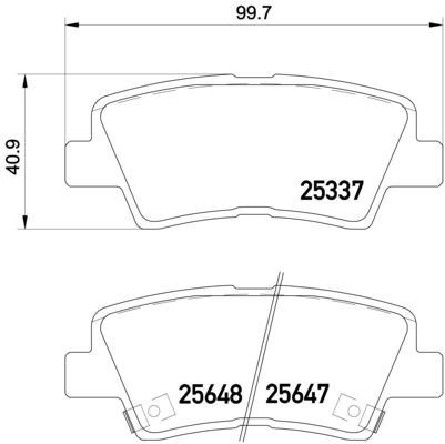 Bromsbeläggssats, skivbroms BREMBO P30054