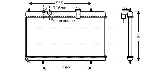 Kühler, Motorkühlung AVA QUALITY COOLING pea2256