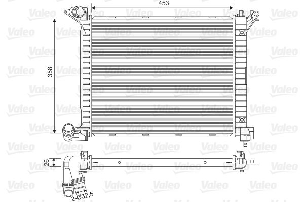 Kühler, Motorkühlung VALEO 734329
