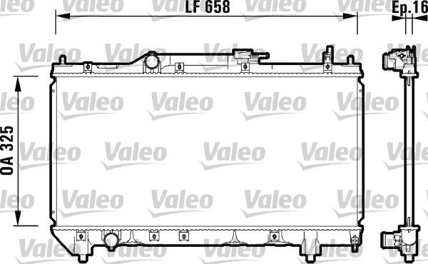 Kühler, Motorkühlung VALEO 732950