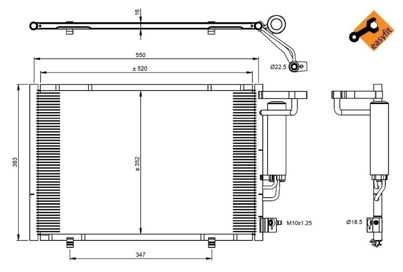 Kondensator, Klimaanlage NRF 350395