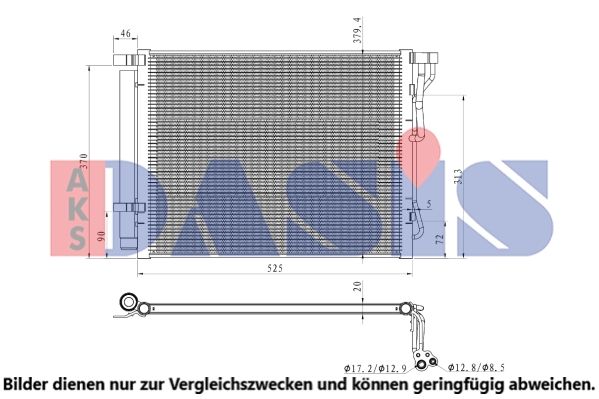 Kondensator, Klimaanlage AKS DASIS 562076N