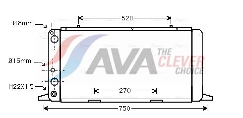 Kühler, Motorkühlung AVA QUALITY COOLING AI2026