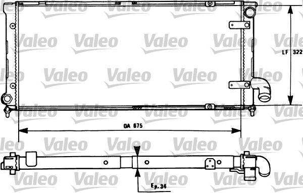 Kühler, Motorkühlung VALEO 731269
