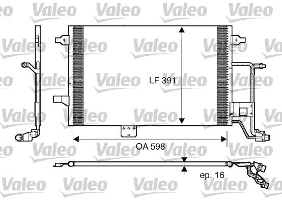 Kondensator, Klimaanlage VALEO 817665