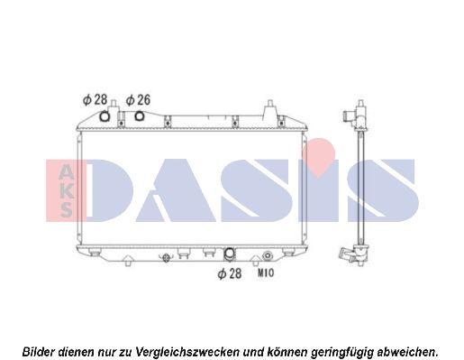 Kühler, Motorkühlung AKS DASIS 100058N