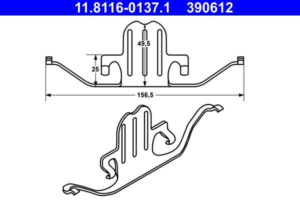 Feder, Bremssattel ATE 11.8116-0137.1