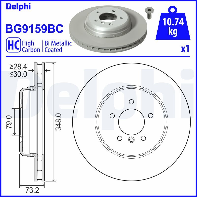 Bremsscheibe DELPHI BG9159BC