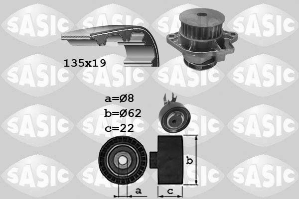 Wasserpumpe + Zahnriemensatz SASIC 3906088