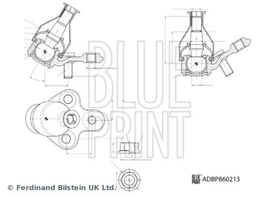 Trag-/Führungsgelenk BLUE PRINT ADBP860213