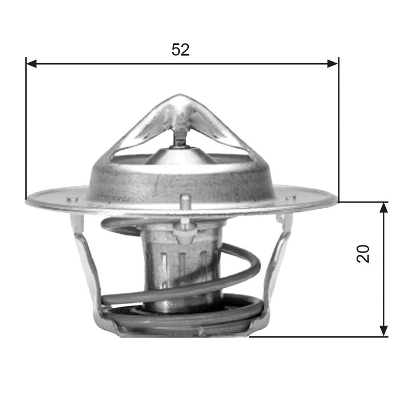 Thermostat, Kühlmittel GATES th04182g1