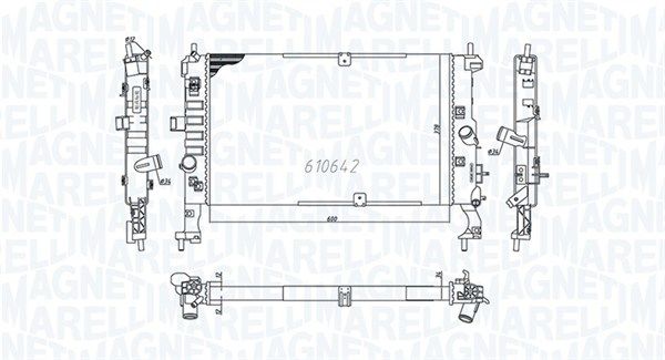 Kühler, Motorkühlung MAGNETI MARELLI 350213972000