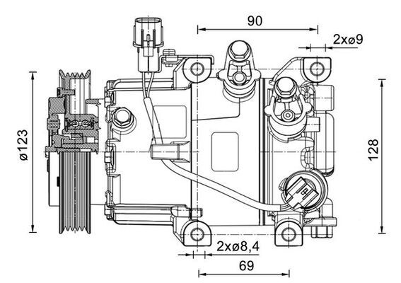 Kompressor, Klimaanlage MAHLE acp 1465 000p
