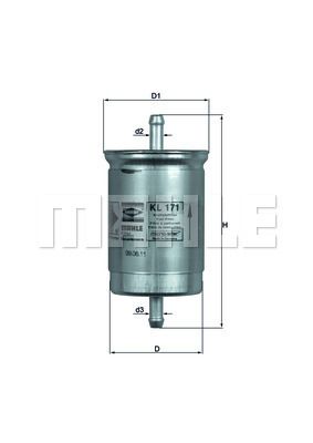 Bränslefilter KNECHT KL 171