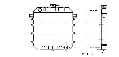 Kühler, Motorkühlung AVA QUALITY COOLING ol2024